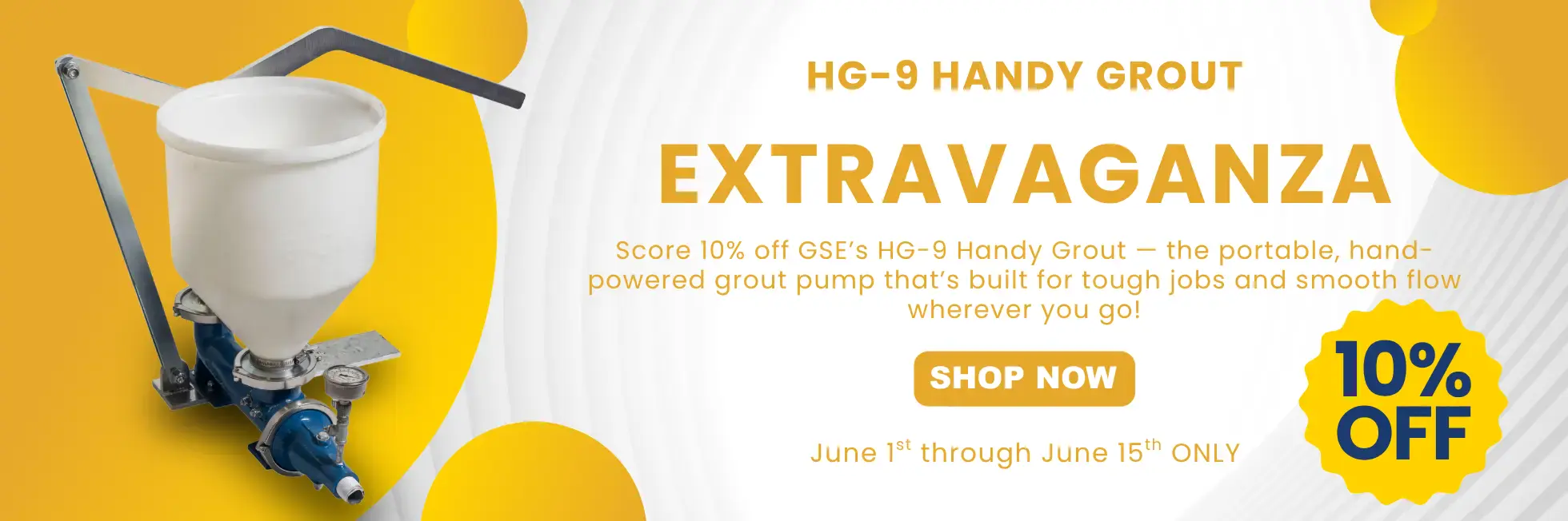HG-9 Handy Group Extravaganza. Score 10% off GSE\